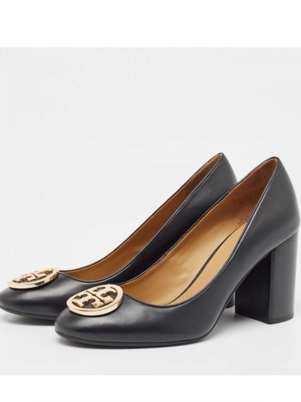 Tory Burch Benton 2 Leather Medallion Logo Pumps 9.5